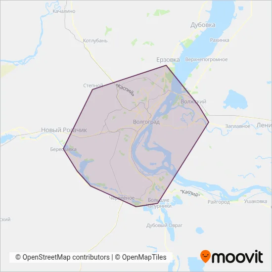 Minibuses coverage area map