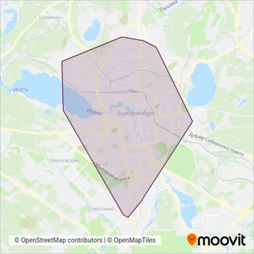 Схема покрытия компании Гортранс (Трамвай)