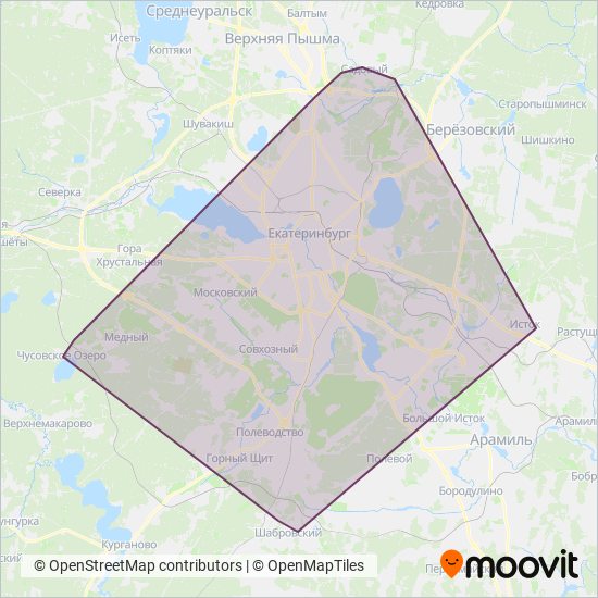 Филиал ЕМУП "Гортранс" Автобусные перевозки coverage area map