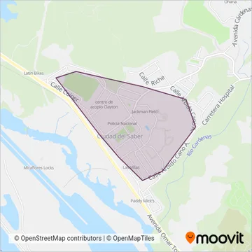 Fundación Ciudad del Saber coverage area map