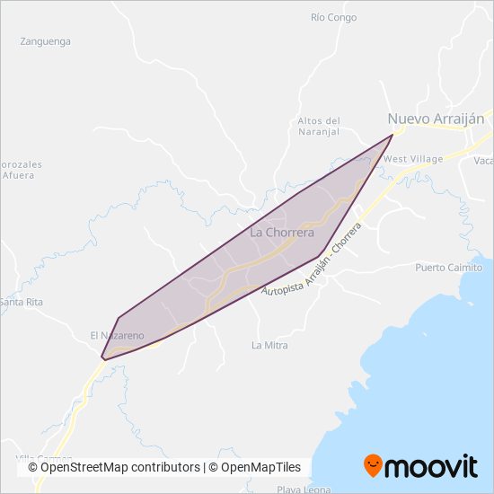 SICAMOCH S.A. coverage area map