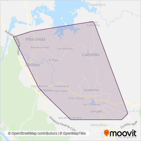 Sotaca coverage area map