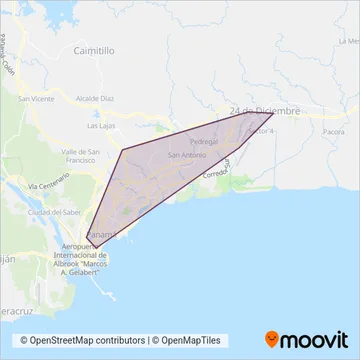 Metro de Panamá coverage area map