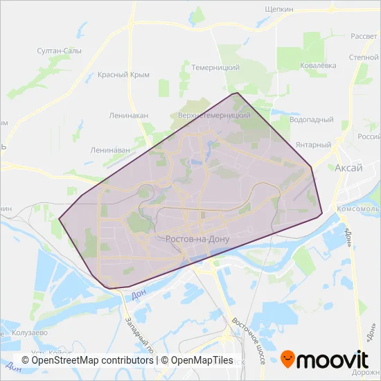 Minibuses coverage area map