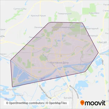 Схема покрытия компании Ростовпассажиртранс