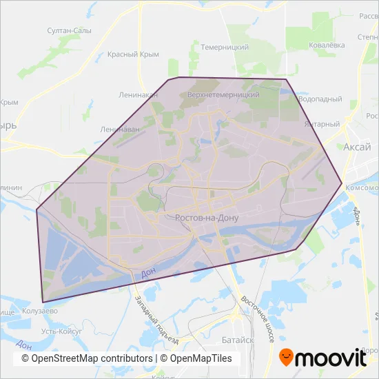 MUP MTK Rostovpassazhirtrans (Bus) coverage area map