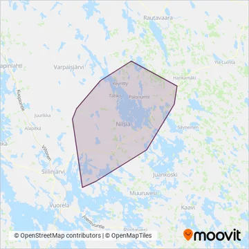 Mika K. Niskanen Oy coverage area map