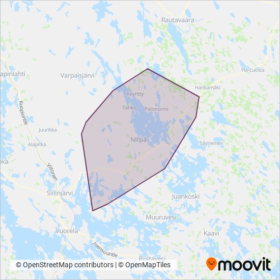 Mika K. Niskanen Oy - kartta toiminta-alueesta