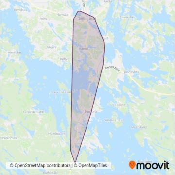 Oy Pohjolan liikenne Ab coverage area map