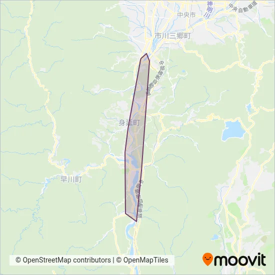 Minobu Town coverage area map