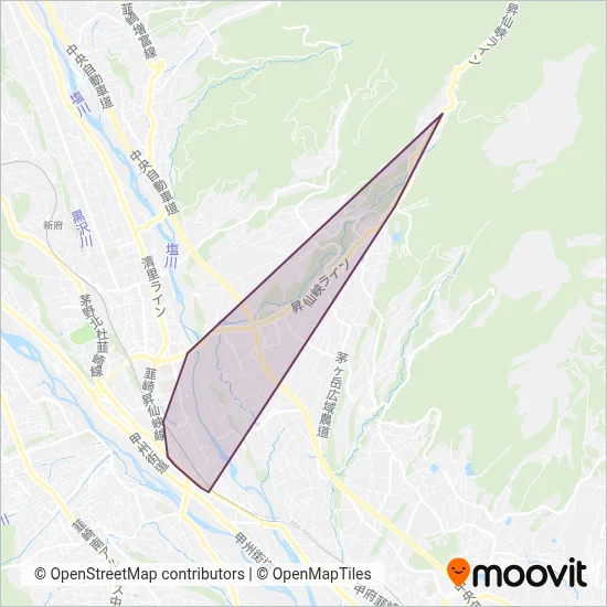 Nirasaki City coverage area map