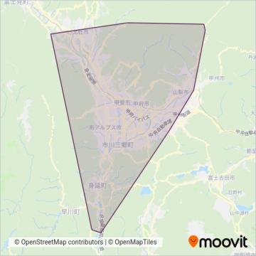 山梨交通グループ coverage area map