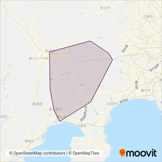 Fujikyu Group coverage area map