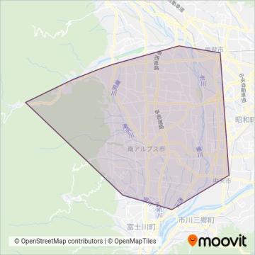南アルプス市 coverage area map