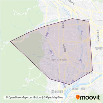 南アルプス市 coverage area map