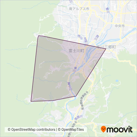 Fujikawa Town coverage area map