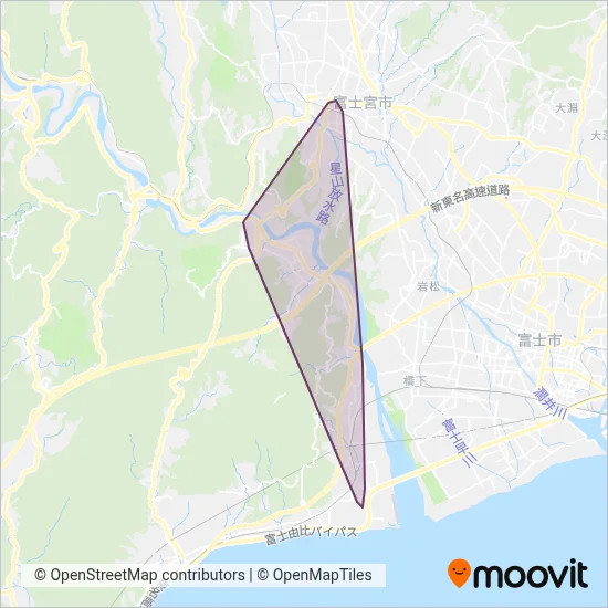 Yamanashi Kotsu (Shizuoka Office Area) coverage area map