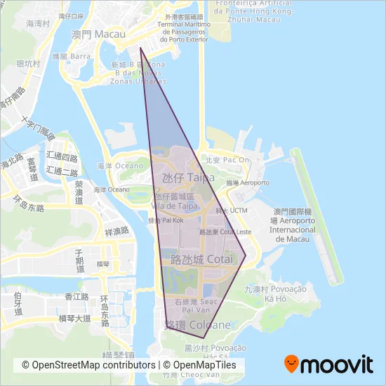 Shuttle Bus (Free) coverage area map
