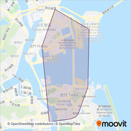 Sands Resorts coverage area map