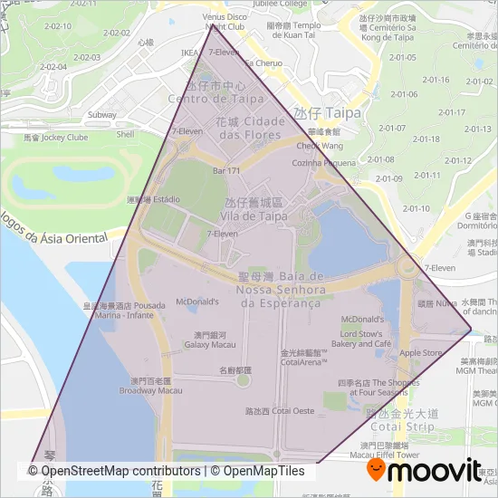 MELCO coverage area map