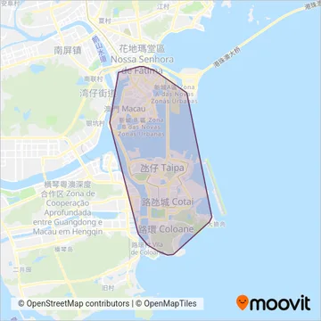 澳巴線路的覆蓋範圍