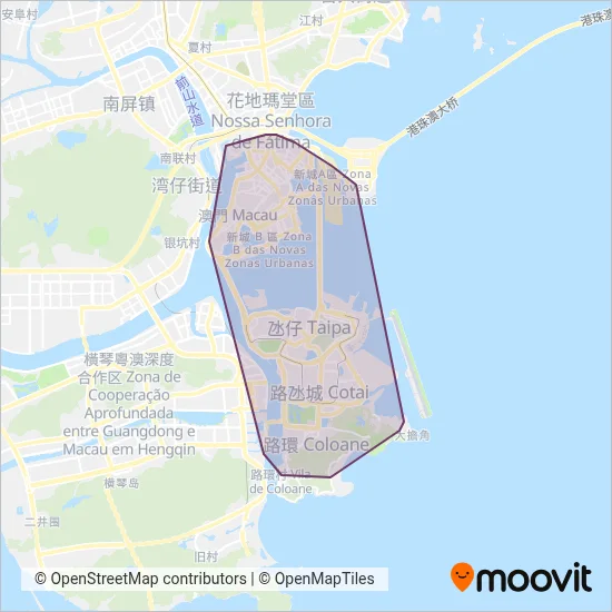 TCM coverage area map
