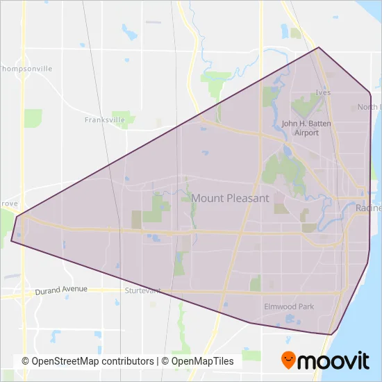 Ryde coverage area map
