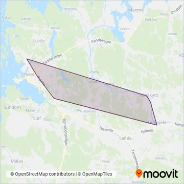 Invataksi Niemi Oy coverage area map