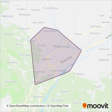 ΚΤΕΛ χάρτης κάλυψης περιοχής