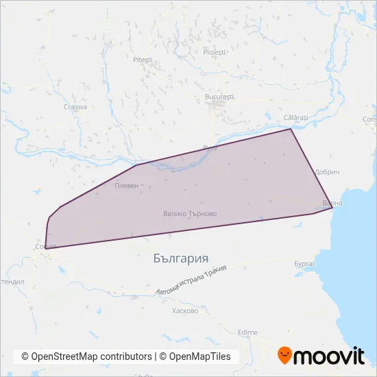 BDZ Passengers coverage area map