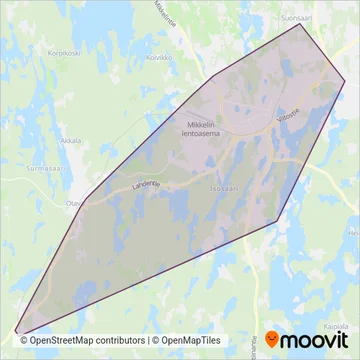 Soisalon Liikenne coverage area map