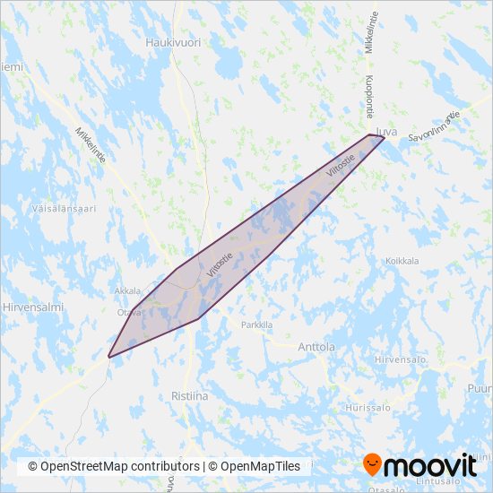 Soisalon Liikenne Oy coverage area map