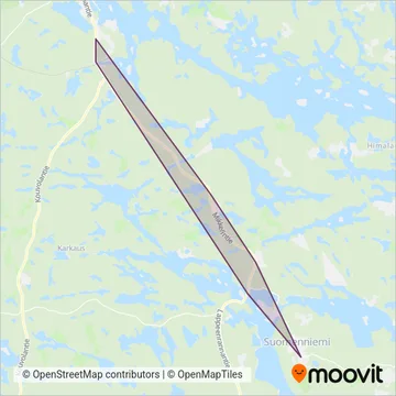 Hanskin Tilausliikenne coverage area map