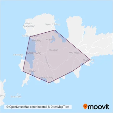 ΚΤΕΛ coverage area map