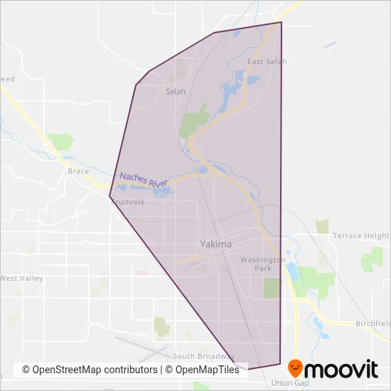 Selah Transit coverage area map