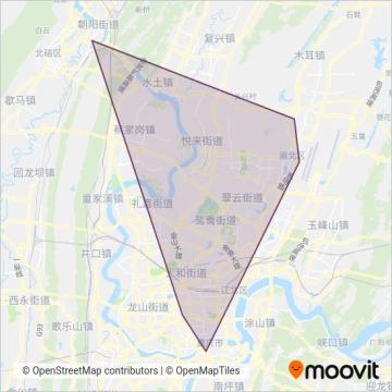 机场巴士线路的覆盖范围