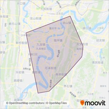 南部公交 coverage area map