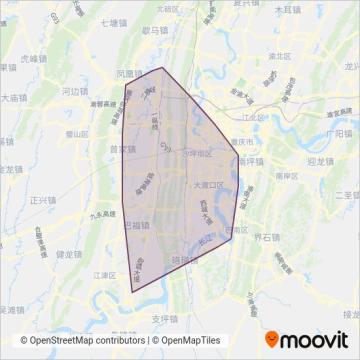 第二公交线路的覆盖范围