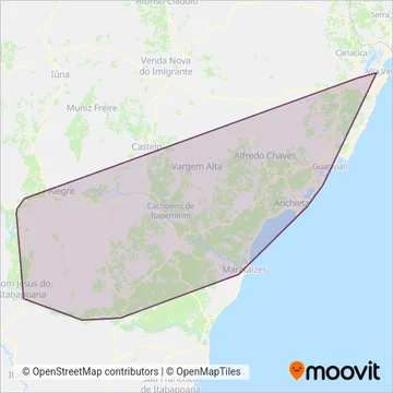 Planeta coverage area map