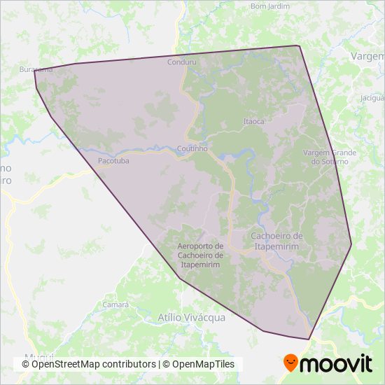 Consórcio NovoTrans coverage area map