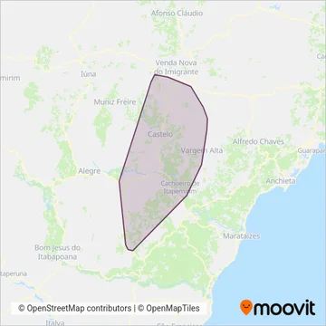 Viação Real coverage area map