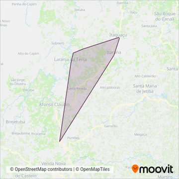 Viação Mutum Preto coverage area map