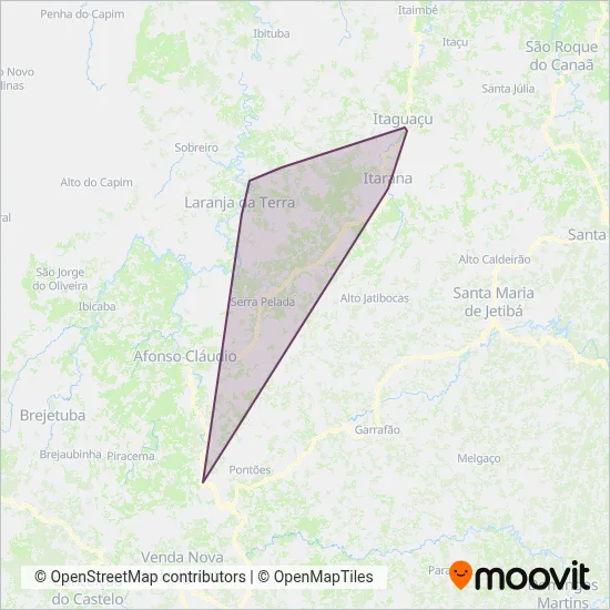 Viação Mutum Preto coverage area map