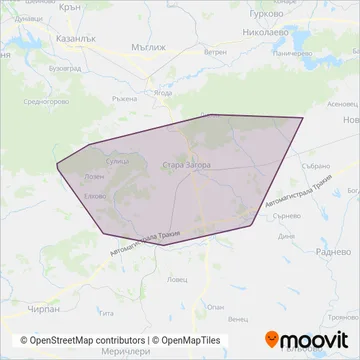Схема покрытия компании Автобусен транспорт