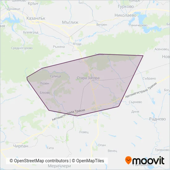 Bus Transport coverage area map
