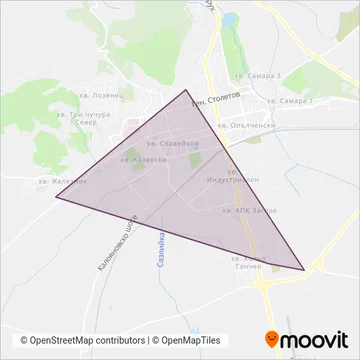 Схема покрытия компании Тролейбусен транспорт