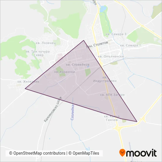 Trolleybus Transport coverage area map