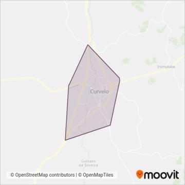 Mapa da área de cobertura da Talma Transportes Especiais Eireli