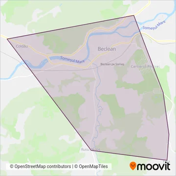 Societatea de Transport Public Beclean coverage area map