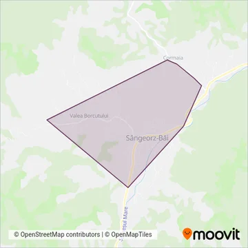 Transport Public Sângeorz-Băi coverage area map